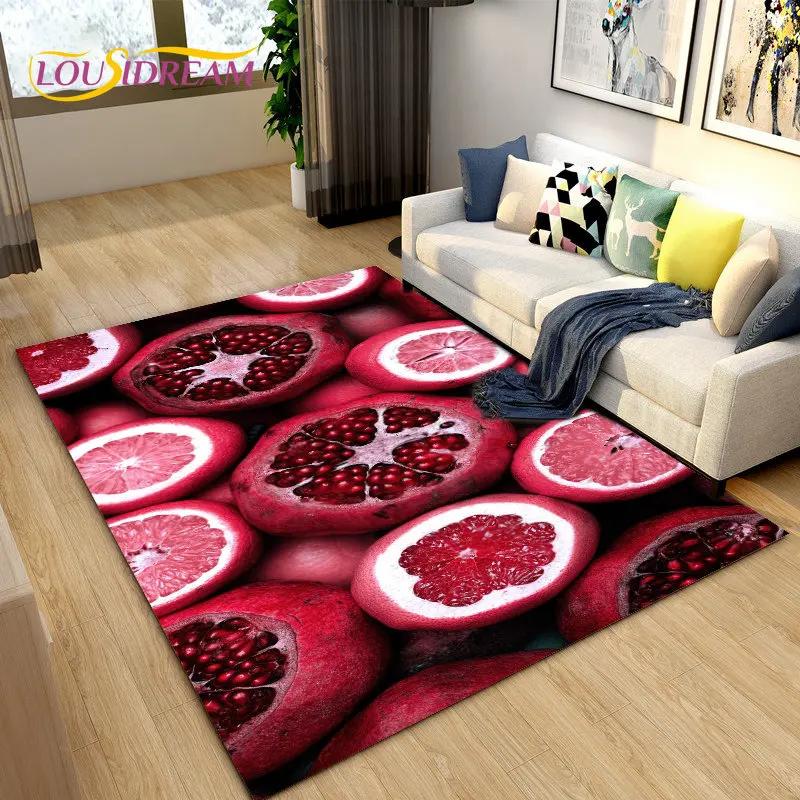 Fruits Vegetables Kitchen Mat Area Rug Carpet for Living Room Bedroom Playroom Sofa decor home Non-slip rug Floor Mat Soft