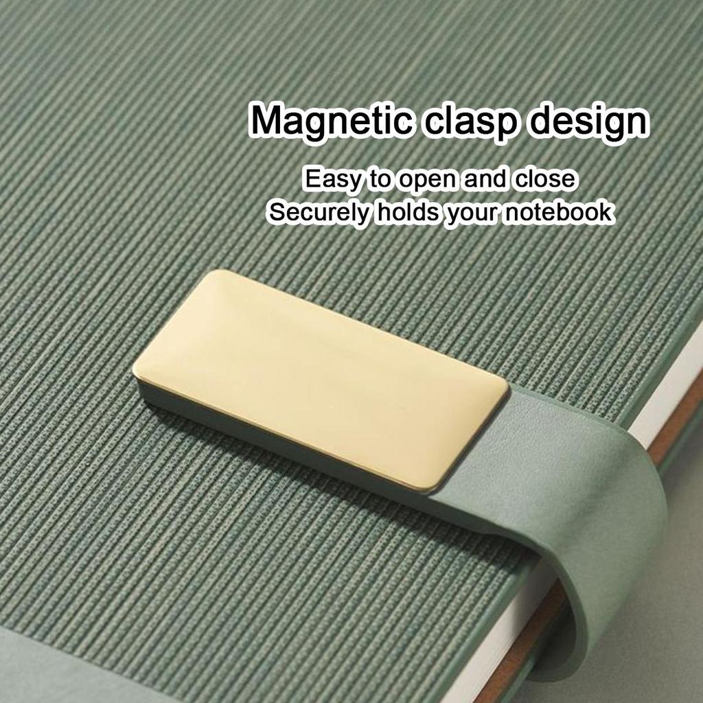 A5 leather buckle business notebook, work meeting record book, subject notebook, thickened student diary, souvenir, 100 sheets 200 pages