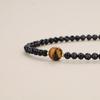 COAI 3mm Tiger Eye Black Tourmaline October Birthstone Amulet Bracelet for Women