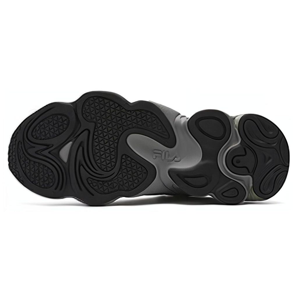 Fila Fusion Fabric Synthetic Leather Versatile Comfortable Durable Lightweight Low-Top Casual Shoes Men Sneaker Gray T12M341617FAB