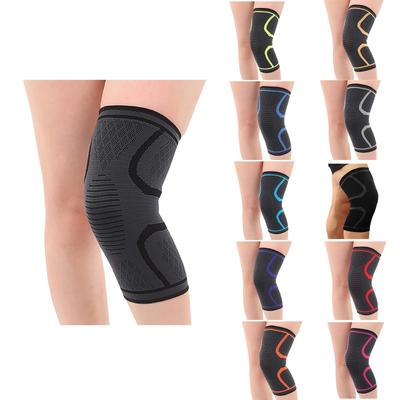 Sport Kniepolster, Doppelt gerippt, Rutschfest, Elastisch, Warm, Gestrickte Schutzausrüstung aus Nylon, Outdoor-Radfahren und Bergsteigen Schutzausrüstung
