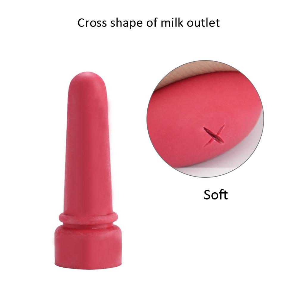 5pcs Animal Feeding Supplies Little Cow Calf Milk Nipple 6.9cm Length Rubber Milk Drink Nipples