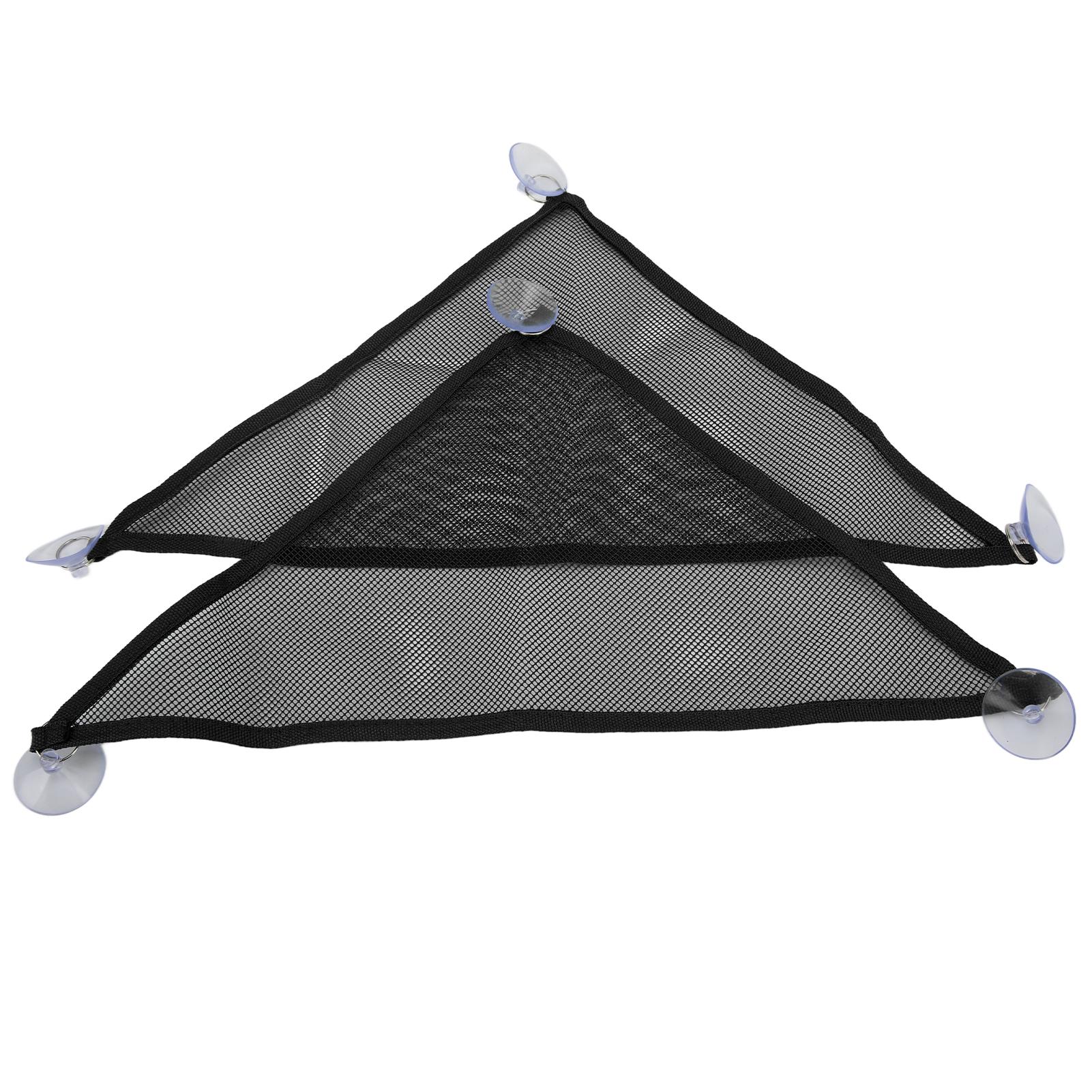 

2pcs Reptile Hammock Bearded Dragon Triangular Mesh Hammock with Suction Cups for Iguanas Anoles Geckos SnakesBlack L L 120x60x0.3cm / 47.2x23.6x0.1in чёрный
