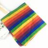 Rainbow Colorful Striped Square Scarf Sweat-absorbing Bandana Hip-hop Headscarf For Men Women