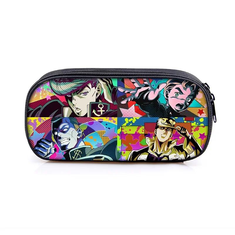 Anime Jojo Bizarre Adventure Piórnik Kujo Kira Yoshikage KILLER QUEEN Kosmetyczki Pudełko na przybory szkolne dla nastolatków Torby na artykuły papiernicze Prezent