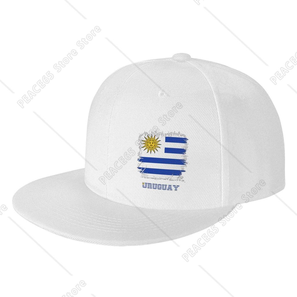 Vintage Uruguay Uruguayanische Flagge Snapback Mütze für Unisex Damen Klassische Flache Kappe Baseballkappe Verstellbar Trucker Mütze Druck Unisex