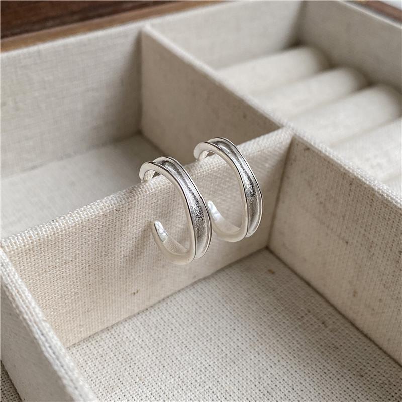 

Серьги-каффы из стерлингового серебра S925 в корейском ретро-стиле 925 Silver