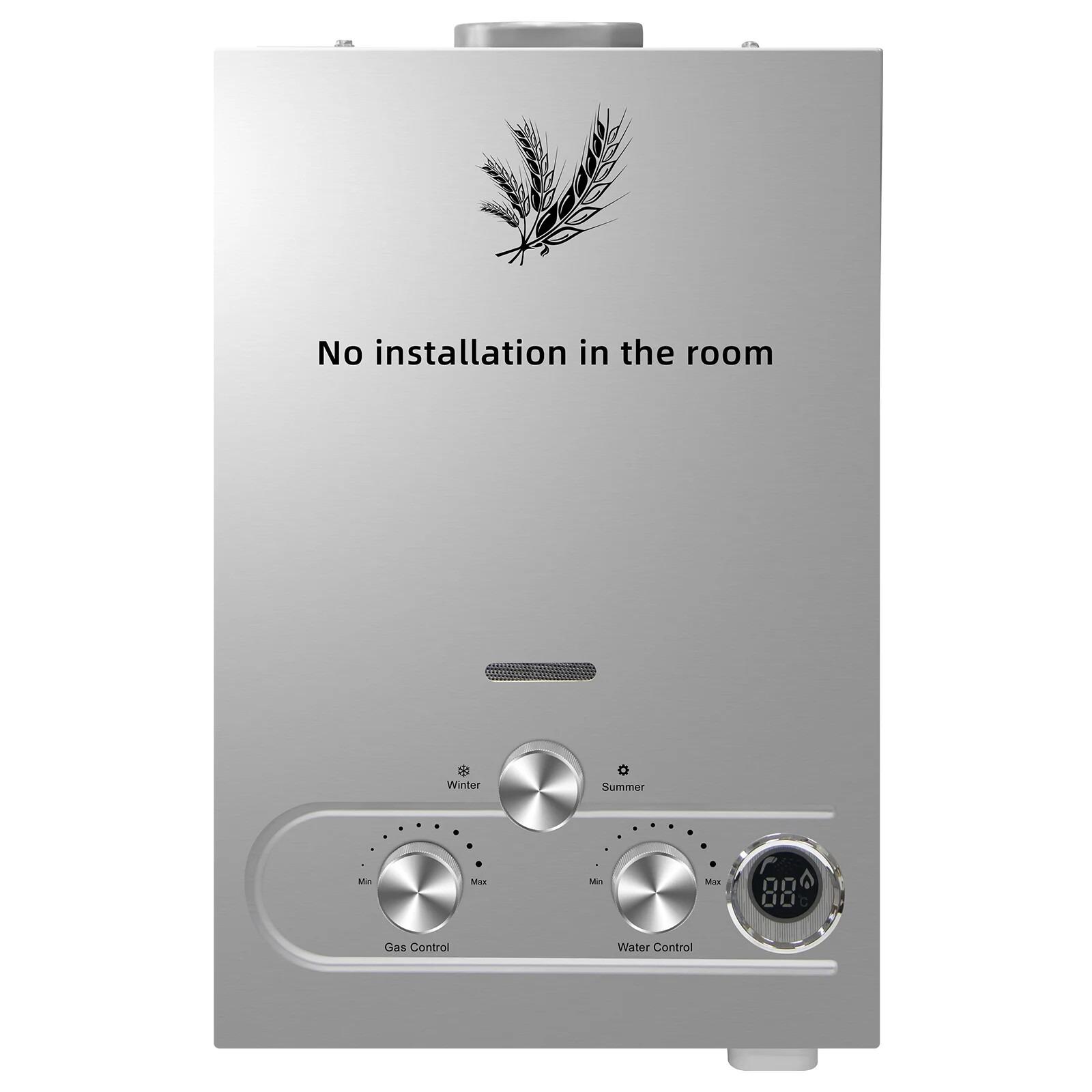 

12 л Нагреватель горячей воды 5 галлонов в минуту Безнапорный Газовый мгновенный водонагреватель на пропане для автодома белый