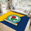 Blackburn Rovers Football Design Crystal Velvet Carpet Cozy Non?Slip Printed Rug For Bedroom Living Room Entrance