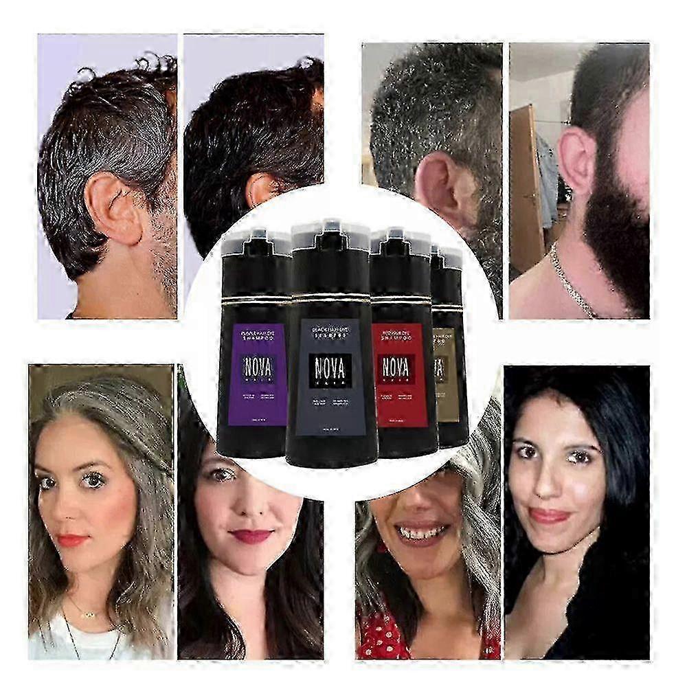 2024 Nova Hair Dye Shampoo, Nova Hair Instant Dye Shampoo,Hair Color Shampoo for Hair 25-26