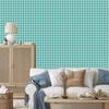 Geometric Diamonds Wallpaper Turquoise and White for Living Room and Bedroom 50x1000