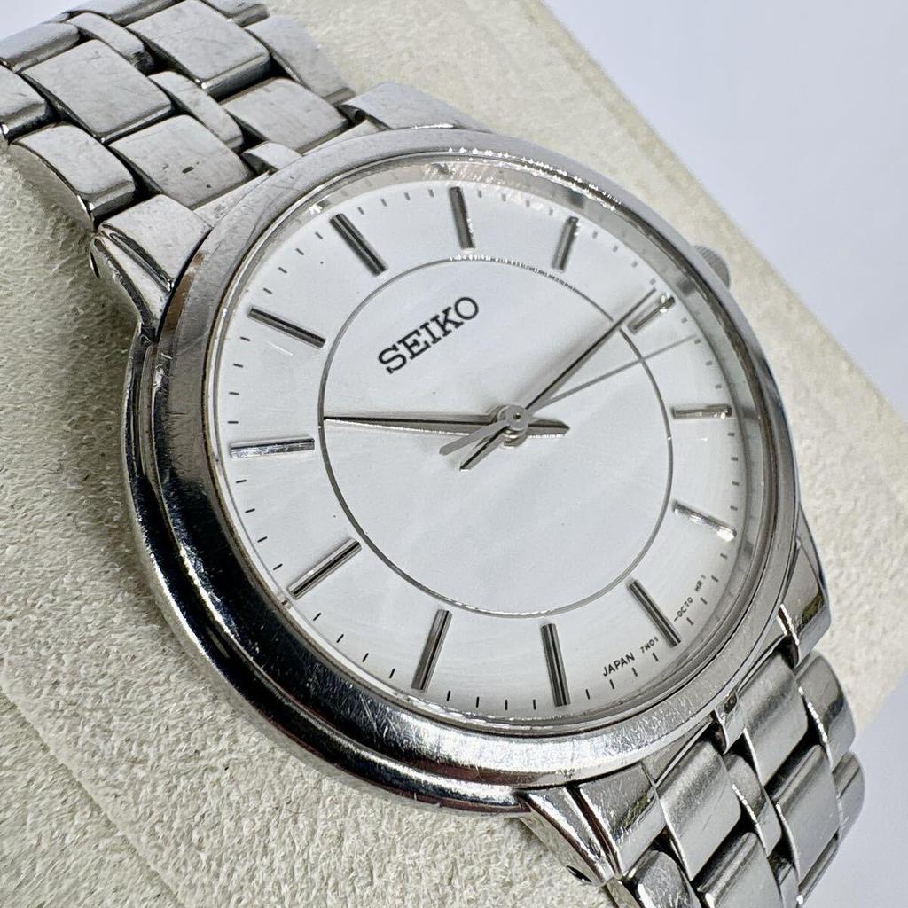 Used [New battery replacement/working item] SEIKO Spirit Men's Watch Silver Quartz