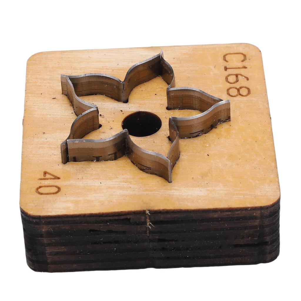 Flower Leather Cutting Die Wooden Base Steel Blade Multifunctional Leather Die Cutter for Crafts Decors