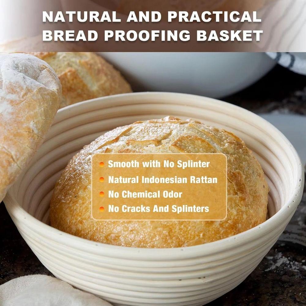 With Liner Woven Fermentation Basket Rustic Style Dough Fermentation Basket  Shaping