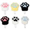 Handmade Plush Cats Paw Keychain Cats Paw Key Rings Backpack Car Charm Pendant