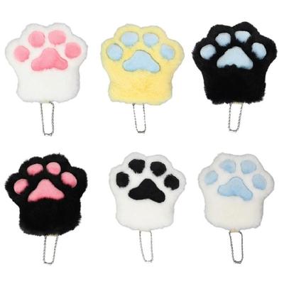 Plush Cats Paw Keychain Women Car Handbag Keyring Backpack Hangings Ornaments