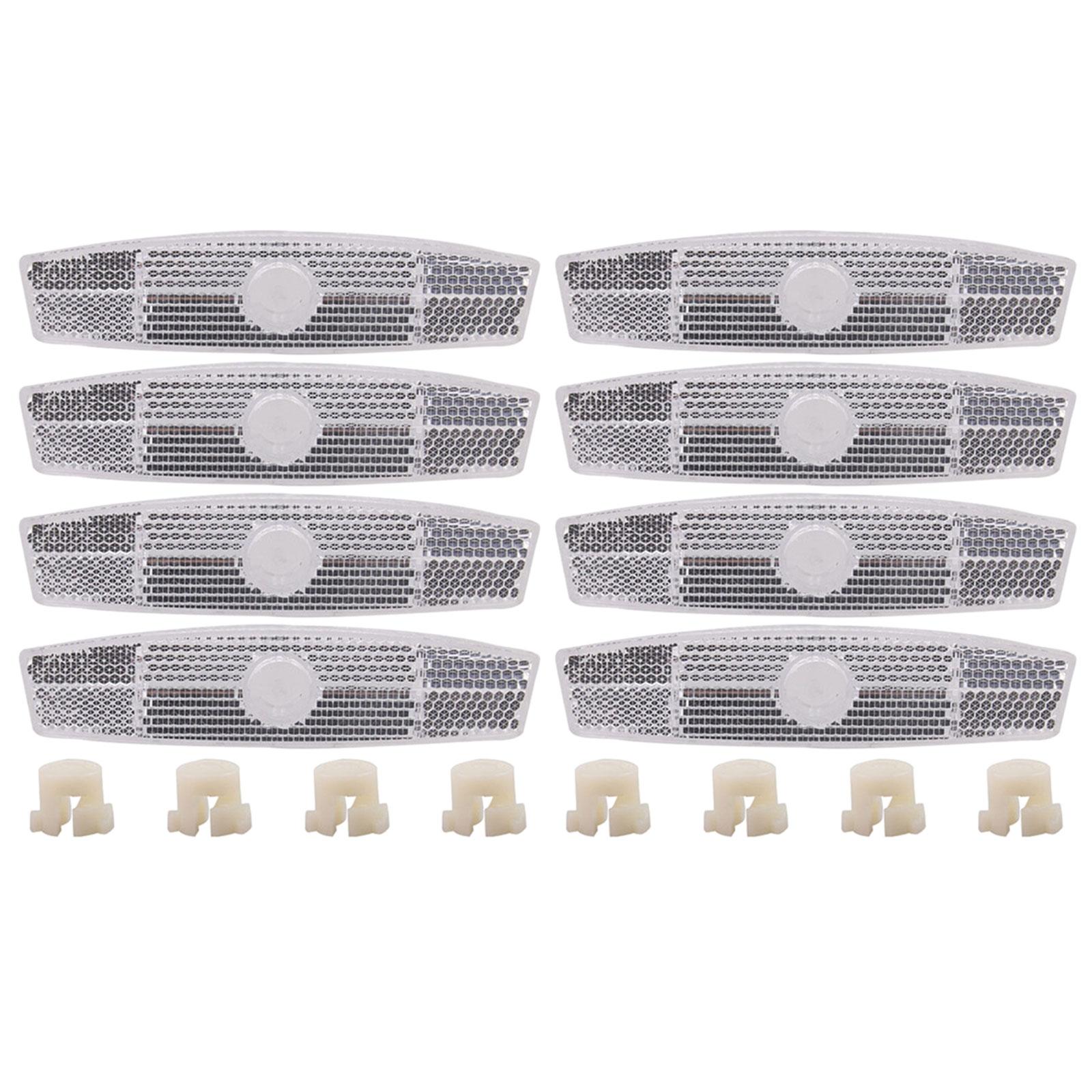 

8 шт. Предупреждающие светоотражающие велосипедные спицы для горного велосипеда, предупреждающие светоотражатели для езды на велосипеде белый