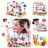 Wooden Intelligence Building Toy For Infants And Toddlers Developing Brain And Body Coordination Through Bead Stringing Play 78 Characters