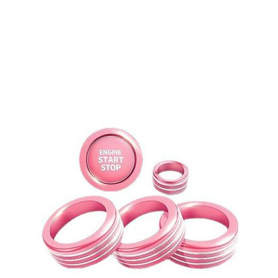 Decorative Ring Set for Toyota Tacoma ’24-'25: Fits Air Conditioning and Volume Knobs