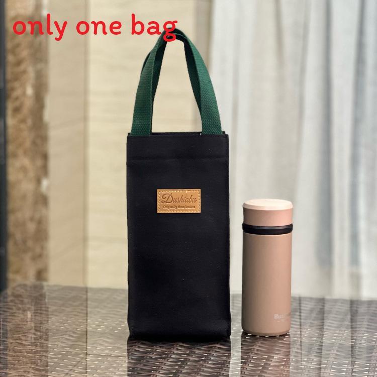 Minimalist Canvas Student Water Bottle Carrier With Insulation For Daily Use