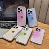 Color Gradual Change Smudge Suitable for iPhone11promax Mobile Phone Case 11pro Transparent TPU Space Case Fine Hole Case