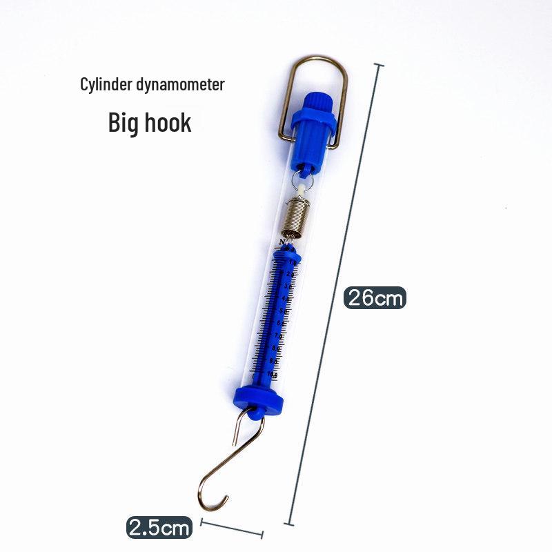 Cylindrical Spring Scale: 1N-25N with Metal Hook for Students - Round Newton Meter