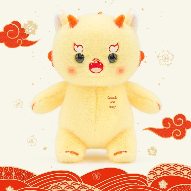 Auspicious Dragon Year Plush Toy - Fire Dragon Baby Doll Gift for Children