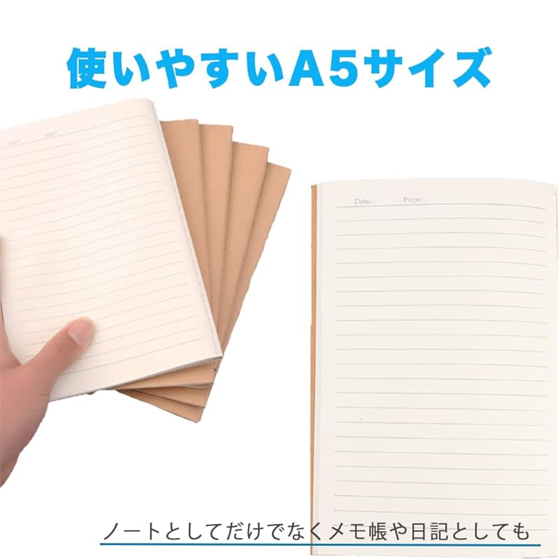 AZNABLE notes A5 Plain color set Fashionable Horizontal ruled line Buy in bulk 80 pages 40 pieces (30 books)