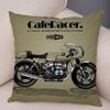 Colorful Motorcycle Cushion Cover Decor Vintage Style Bike Race  Pillowcase Soft Plush Pillow Case for Sofa Home Car 45x45cm