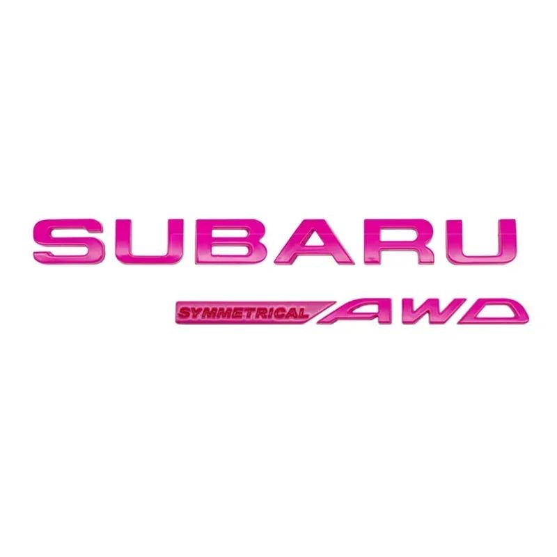 For Subaru BRZ SYMMETRICAL AWD Logo WRX Forester XV Outback Impreza Car Badge Letter Sticker Trunk Emblem WW222