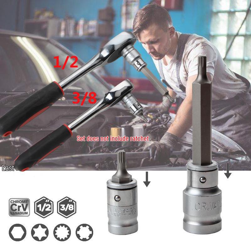 40-Piece Inner Hexagon & Twelve-Point Star Bit Socket Set for Air Impact Tools