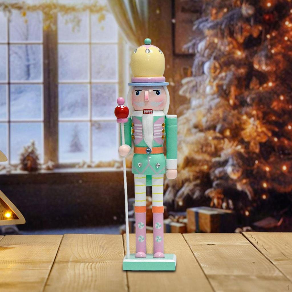 Weihnachts-Nussknacker Ornament Puppenfigur 14,96 Zoll Höhe Sammlerstück Ausstellung Handwerk Holz