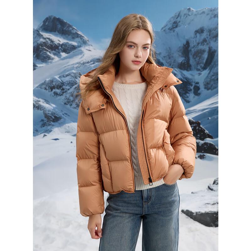 Женский короткий пуховик Sancai с капюшоном XL (170/92A)