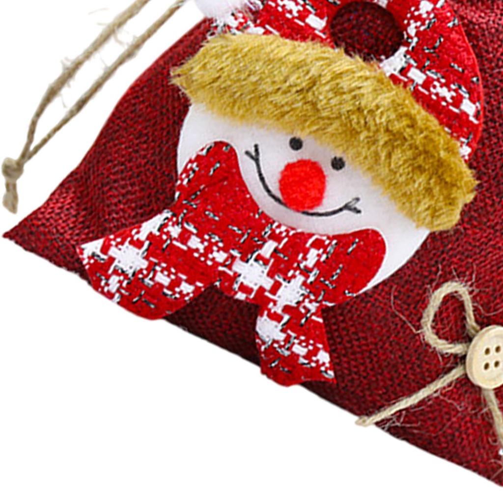 Christmas Drawstring Gift Bag Reusable for Parties Christmas Eve Goody