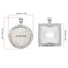 10pcs/set Pendant Settings Rhinestone Cabochon Base Jewelry Making Alloy Tray Findings for DIY Photo Frame Necklace