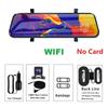 Pantalla Táctil de 10'' Coche Stream Media Dashcam DVR 1080P Lente Dual IPS Espejo Retrovisor Cámara de Salpicadero Visión Nocturna Grabadora de Vídeo