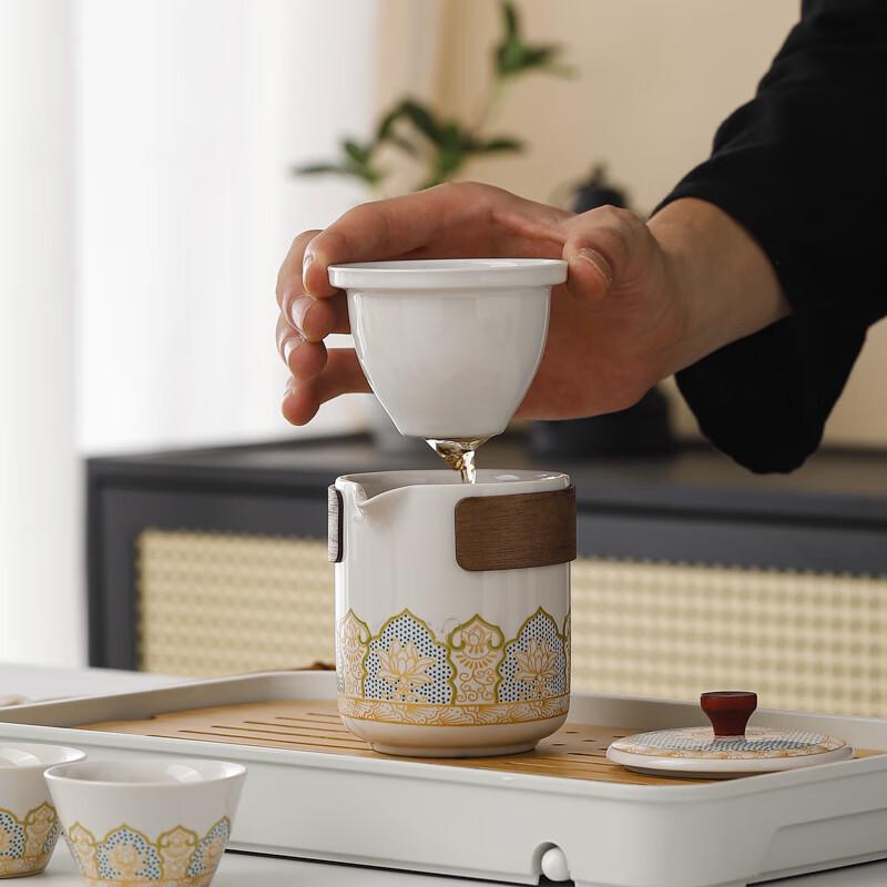 Wo Ding Classic Ceramic Travel Tea Set