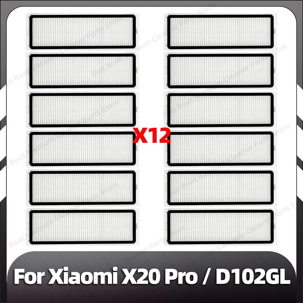 Kompatibilní pro Xiaomi X20 Pro Náhradní hlavní boční kartáč HEPA filtr Mopovací podložky Prachové sáčky Náhradní díly Příslušenství