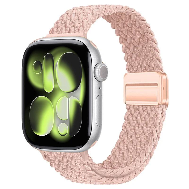 Cinturino intrecciato in nylon per Apple Watch Ultra 3 49mm 11 10 46mm 42mm Braccialetto con fibbia magnetica IWatch 9 8 7 41/45mm 6 5 4 SE 44/40mm