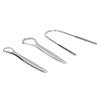 3PCS Portable Tongue Scraper Stainless Steel Tongue Cleaner Cleaning Brush Oral Care Tools