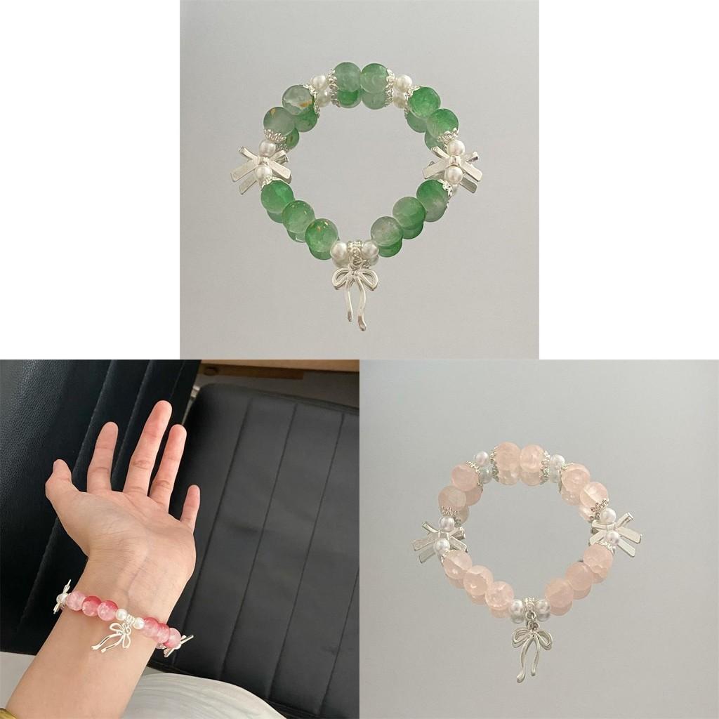 Chinesischer Stil Mondperlen-Handkette mit Schmetterlingsdesign Handgefertigtes Geschenk für Frauen