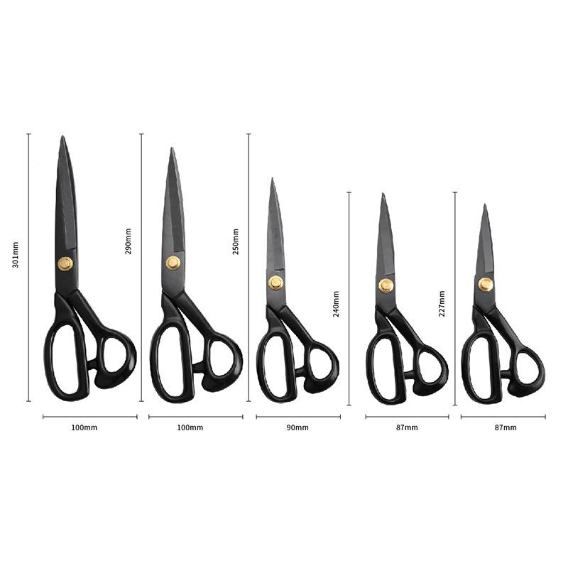 Experience the Best-Selling Heavy-Duty Tailor Scissors: Large, Thickened Black Carbon Steel Sewing Shears.