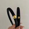 Women's Black Gold Label Skull Headband 2025 - Luxury Hair Accessory for Face Washing and More