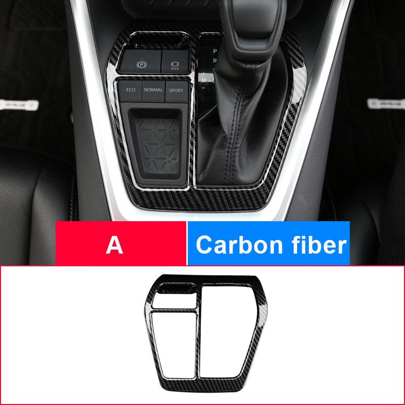 ABS Carbon Fiber Car Gear Shift Panel Cover Sticker Trim Interior For Toyota RAV4 XA50      2024 Accessories