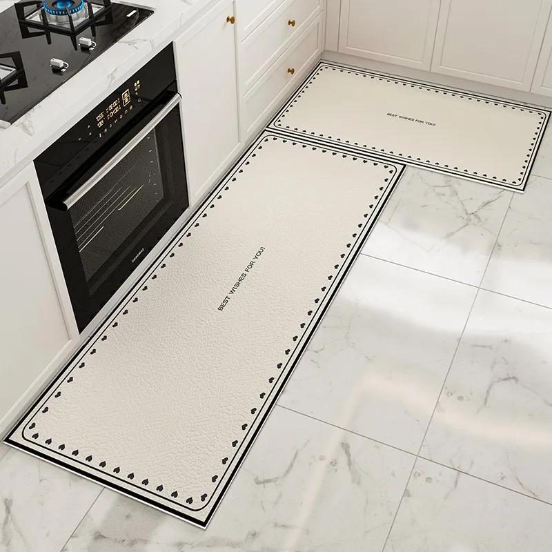 Kitchen Floor Mat Waterproof Non-slip Pvc Carpet Leather Mats Oil-proof Anti-slip Area Rug Home Decoration Alfombra De Cocina