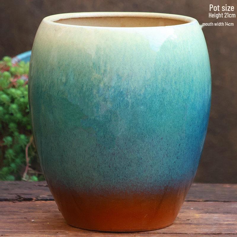 Sonderangebot: Retro Terrakotta Hoher Blumentopf für Sukkulenten oder Rettich