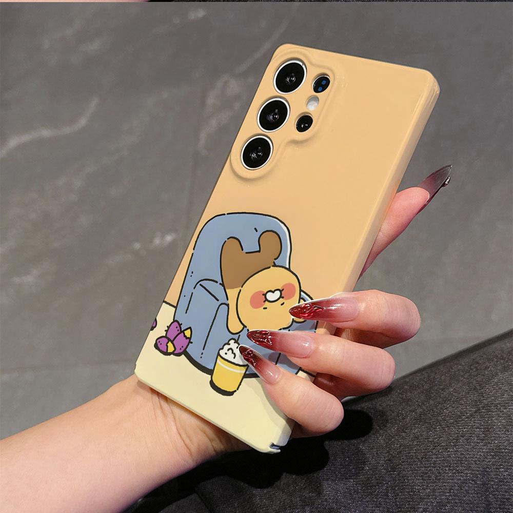 

Choonsik Kakao Kakaotalk Korean Phone Case For Samsung S25 24 23 ULTRA Plus S21 Fe A55 25 05 13 Glossy HD Hard Cover Film Shell SamsungS24