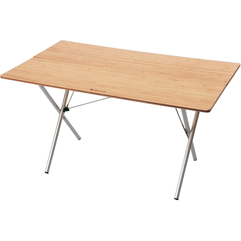 Snow Peak One Action Table LV-015TR Bamboo Folding Compact Table with Bamboo Top