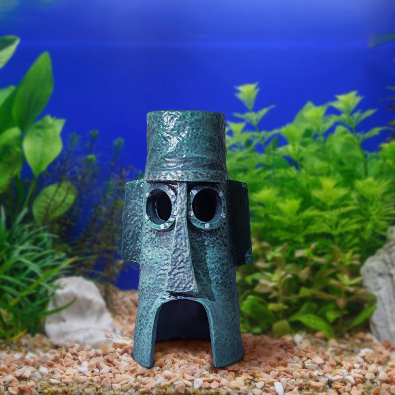 Cartoon Ananas Haus Dekor für Aquarium - Inspiriert von SpongeBob, Thaddäus und Mr.. Krabs