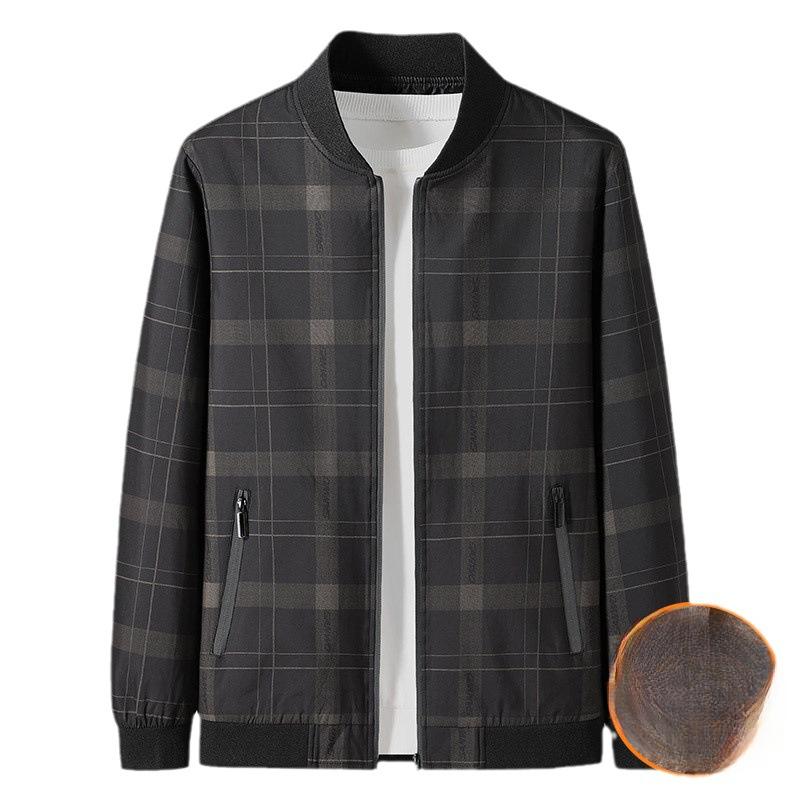 

Куртка для папы Весна и осень Флисовая утолщенная мужская одежда Куртка для мужчин среднего возраста Повседневный топ для мужчин среднего возраста 6XL хаки